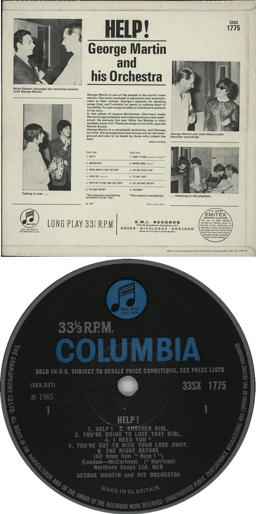 George Martin Help! vinyl LP album (LP record) UK GOMLPHE629162