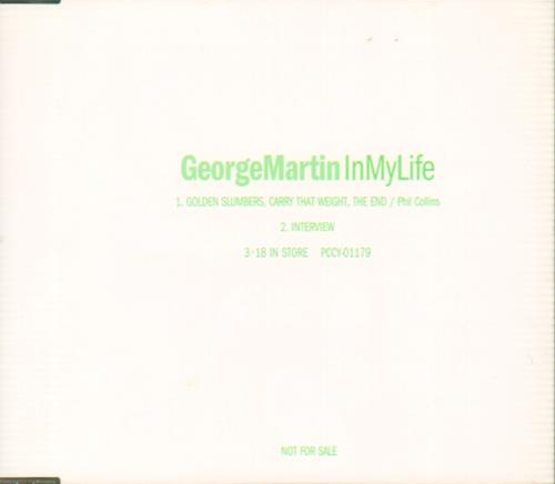 George Martin In My Life CD single (CD5 / 5") Japanese GOMC5IN125518