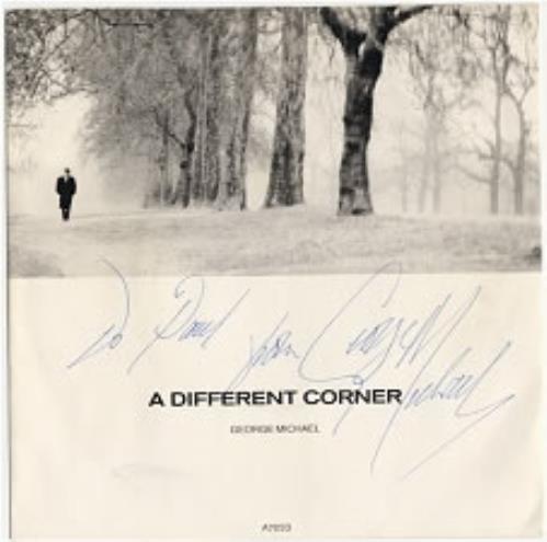 George Michael A Different Corner - autographed 7" vinyl single (7 inch record / 45) UK GEO07AD172690