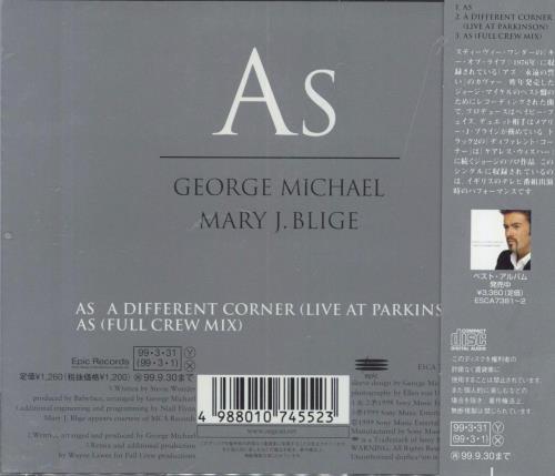 George Michael As CD single (CD5 / 5") Japanese GEOC5AS129325