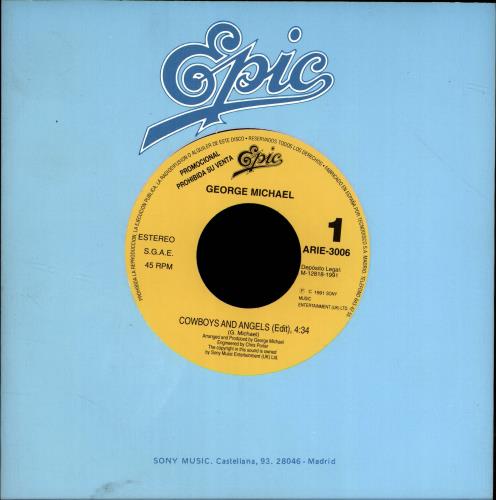 George Michael Cowboys And Angels 7" vinyl single (7 inch record / 45) Spanish GEO07CO689599