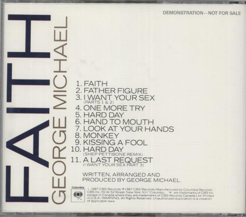George Michael Faith - Hologram Cover CD album (CDLP) US GEOCDFA118188