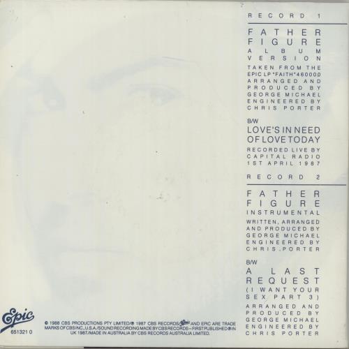 George Michael Father Figure - Double Pack 7" vinyl single (7 inch record / 45) Australian GEO07FA06542