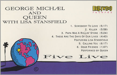 George Michael Five Live cassette single US GEOCMFI134845