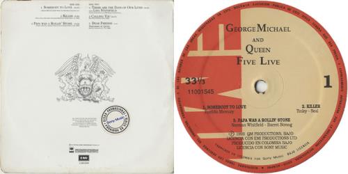 George Michael Five Live 12" vinyl single (12 inch record / Maxi-single) Colombian GEO12FI264215