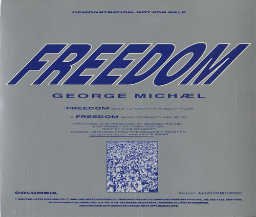 George Michael Freedom CD single (CD5 / 5") US GEOC5FR40938