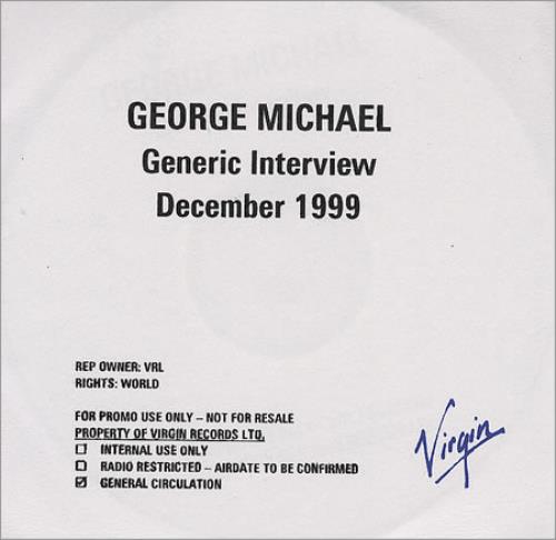 George Michael Generic Interview CD-R acetate UK GEOCRGE373091