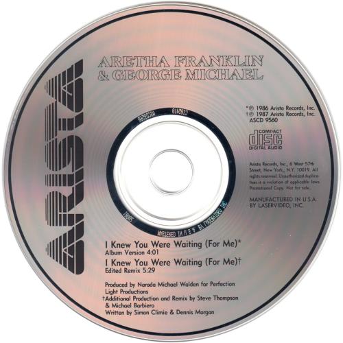 George Michael I Knew You Were Waiting For Me CD single (CD5 / 5") US GEOC5IK101129