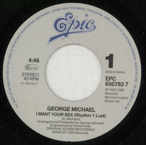 George Michael I Want Your Sex 7" vinyl single (7 inch record / 45) Dutch GEO07IW869710