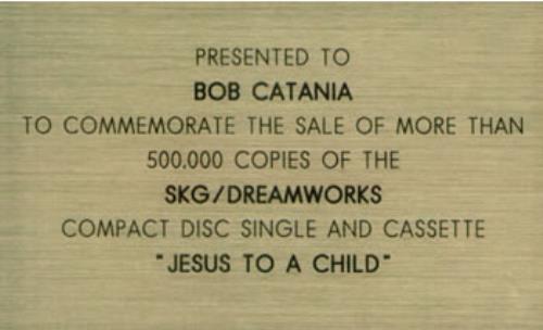 George Michael Jesus To A Child award disc US GEOAWJE499559