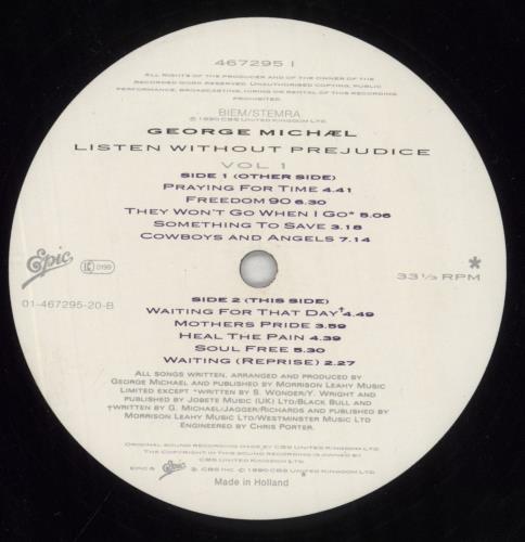 George Michael Listen Without Prejudice - Double Stickered - EX vinyl LP album (LP record) UK GEOLPLI776387
