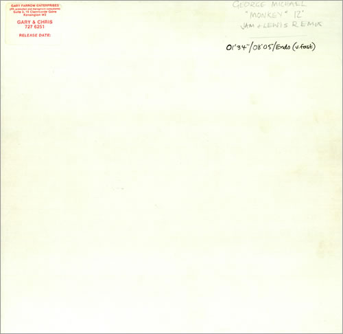 George Michael Monkey - Test Pressing 12" vinyl single (12 inch record / Maxi-single) UK GEO12MO436878