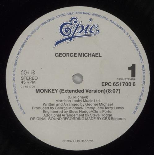 George Michael Monkey 12" vinyl single (12 inch record / Maxi-single) Dutch GEO12MO188022