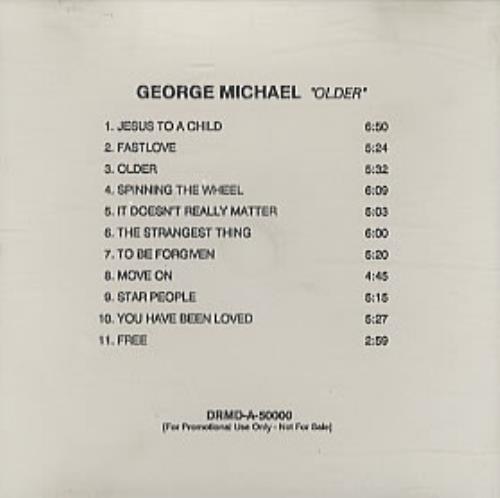George Michael Older CD-R acetate US GEOCROL128039