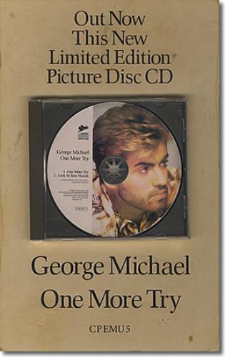 George Michael One More Try + Picture CD Single display UK GEODION405221
