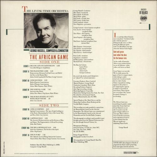 George Russell The African Game vinyl LP album (LP record) French 0GRLPTH470341