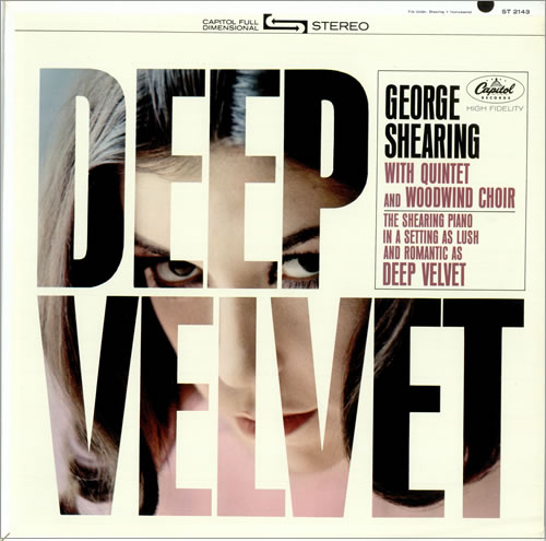 George Shearing Deep Velvet vinyl LP album (LP record) US GSGLPDE475105