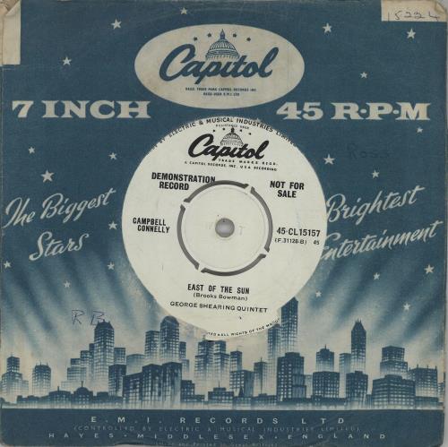 George Shearing East Of The Sun 7" vinyl single (7 inch record / 45) UK GSG07EA659328