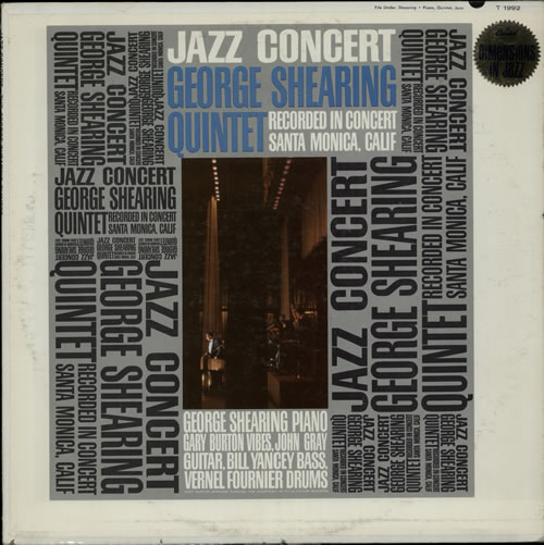 George Shearing Jazz Concert vinyl LP album (LP record) US GSGLPJA584993