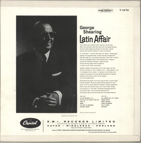 George Shearing Latin Affair vinyl LP album (LP record) UK GSGLPLA455913