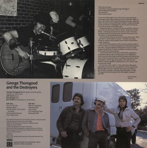George Thorogood George Thorogood And The Destroyers vinyl LP album (LP record) UK GTHLPGE356467