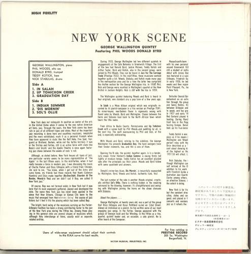 George Wallington The New York Scene vinyl LP album (LP record) Japanese GWGLPTH717185