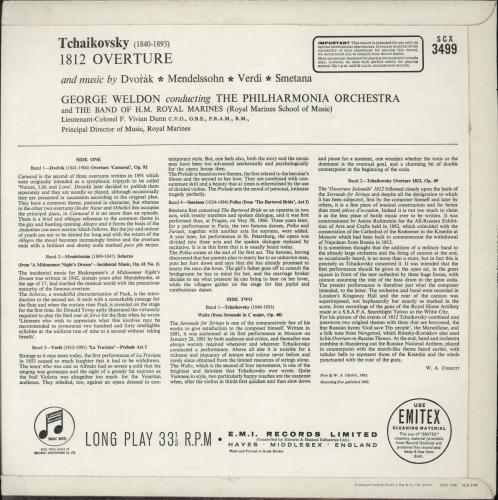 George Weldon 1812 Overture Etc vinyl LP album (LP record) UK 9UTLPOV887030