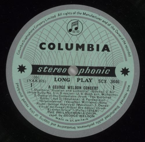 George Weldon A George Weldon Concert vinyl LP album (LP record) UK 9UTLPAG875276