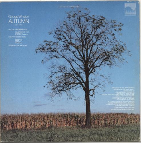 George Winston Autumn vinyl LP album (LP record) US GF2LPAU688235