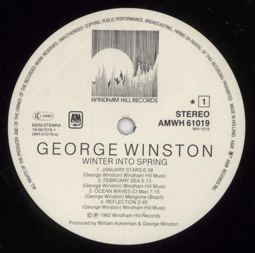 George Winston Winter Into Spring vinyl LP album (LP record) Dutch GF2LPWI892632
