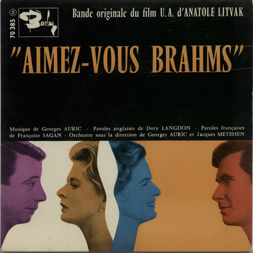 Georges Auric Aimez-Vous Brahms 7" vinyl single (7 inch record / 45) French H7S07AI641686