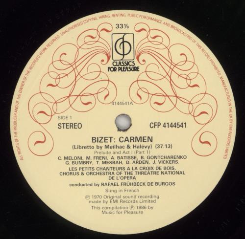 Georges Bizet Carmen 2-LP vinyl record set (Double LP Album) UK BZT2LCA628062