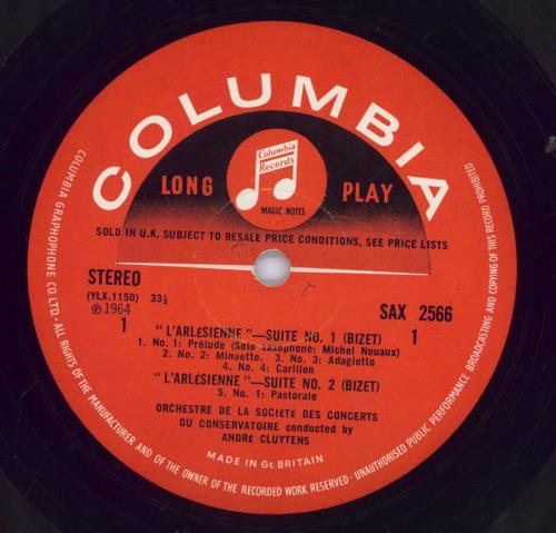 Georges Bizet L'Arlesienne Suites 1 & 2 / Carmen Suite vinyl LP album (LP record) UK BZTLPLA831466