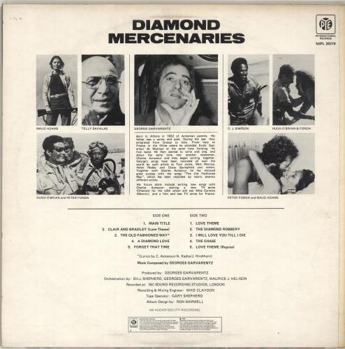 Georges Garvarentz Diamond Mercenaries vinyl LP album (LP record) UK GY7LPDI697433