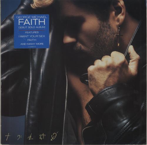 George Michael Faith - Stickered sleeve vinyl LP album (LP record) UK GEOLPFA671383