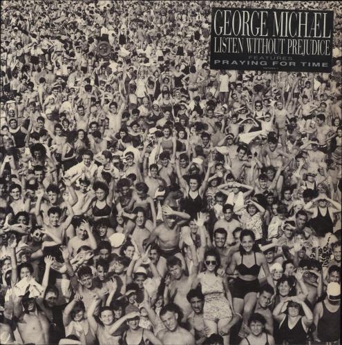 George Michael Listen Without Prejudice + Sticker - EX vinyl LP album (LP record) UK GEOLPLI671386