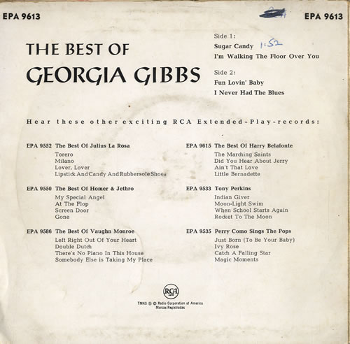 Georgia Gibbs The Best Of Georgia Gibbs EP 7" vinyl single (7 inch record / 45) German G1G07TH614798
