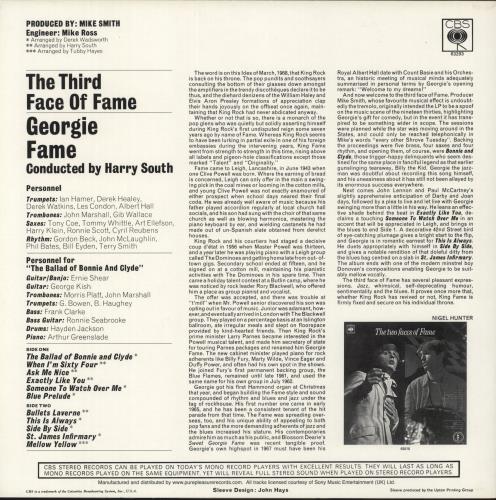 Georgie Fame The Third Face Of Fame vinyl LP album (LP record) UK GFMLPTH869369