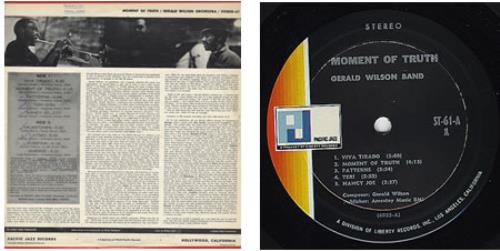 Gerald Wilson Moment Of Truth vinyl LP album (LP record) US G/WLPMO364338