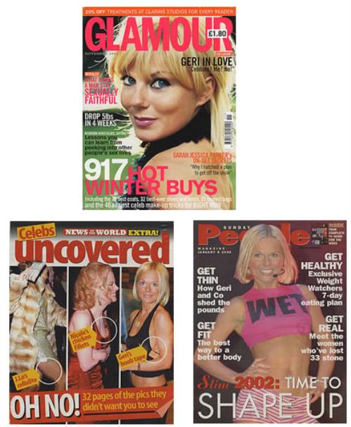 Geri Halliwell Set Of 4 Magazines magazine UK G-RMASE380911