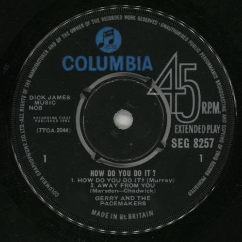 Gerry And The Pacemakers How Do You Do It? EP 7" vinyl single (7 inch record / 45) UK GPM07HO92149