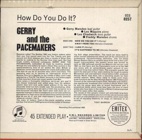 Gerry And The Pacemakers How Do You Do It? EP 7" vinyl single (7 inch record / 45) UK GPM07HO92149