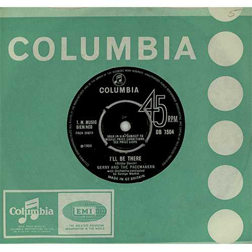Gerry And The Pacemakers I'll Be There 7" vinyl single (7 inch record / 45) UK GPM07IL294654
