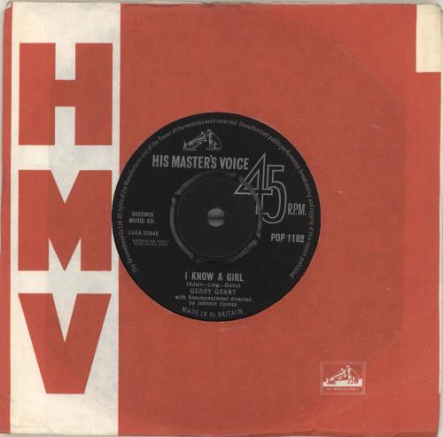 Gerry Grant I Know A Girl 7" vinyl single (7 inch record / 45) UK 5GG07IK695961