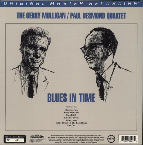 Gerry Mulligan Blues In Time - 200gm vinyl LP album (LP record) US GAJLPBL399105