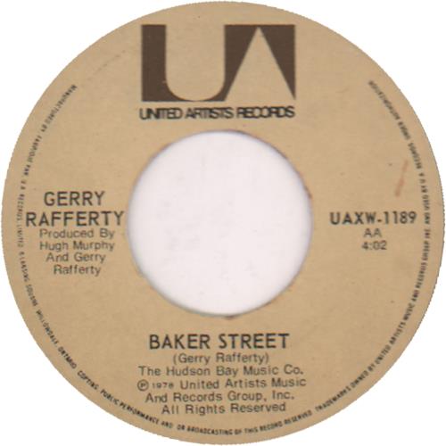 Gerry Rafferty Baker Street 7" vinyl single (7 inch record / 45) Canadian GER07BA650417