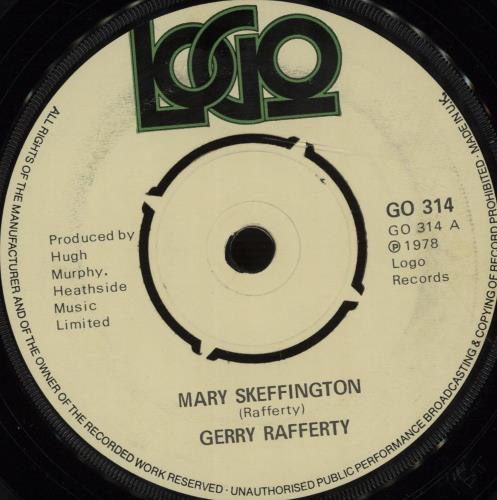 Gerry Rafferty Mary Skeffington 7" vinyl single (7 inch record / 45) UK GER07MA674112