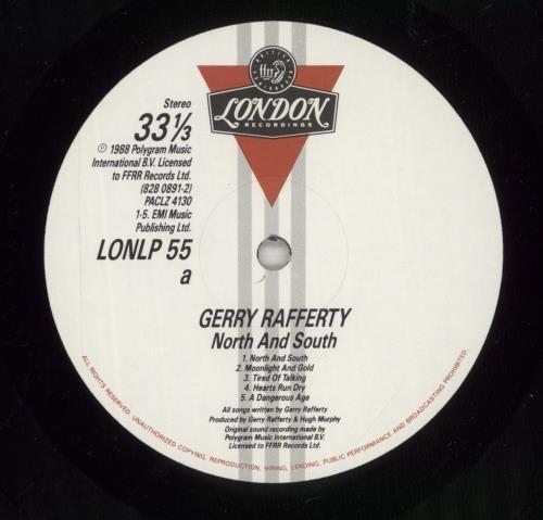 Gerry Rafferty North & South vinyl LP album (LP record) UK GERLPNO495013