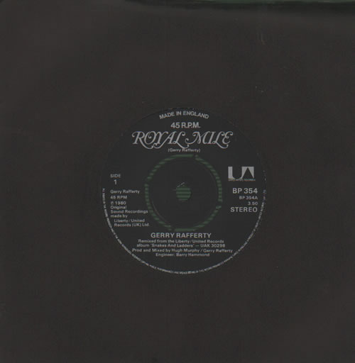 Gerry Rafferty Royal Mile 7" vinyl single (7 inch record / 45) UK GER07RO634686