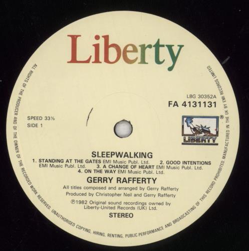 Gerry Rafferty Sleepwalking - Fame Issue vinyl LP album (LP record) UK GERLPSL568838